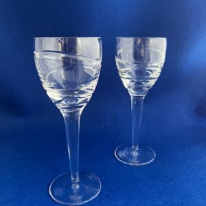 2 Waterford Crystal Aura Goblets by Jasper Conran